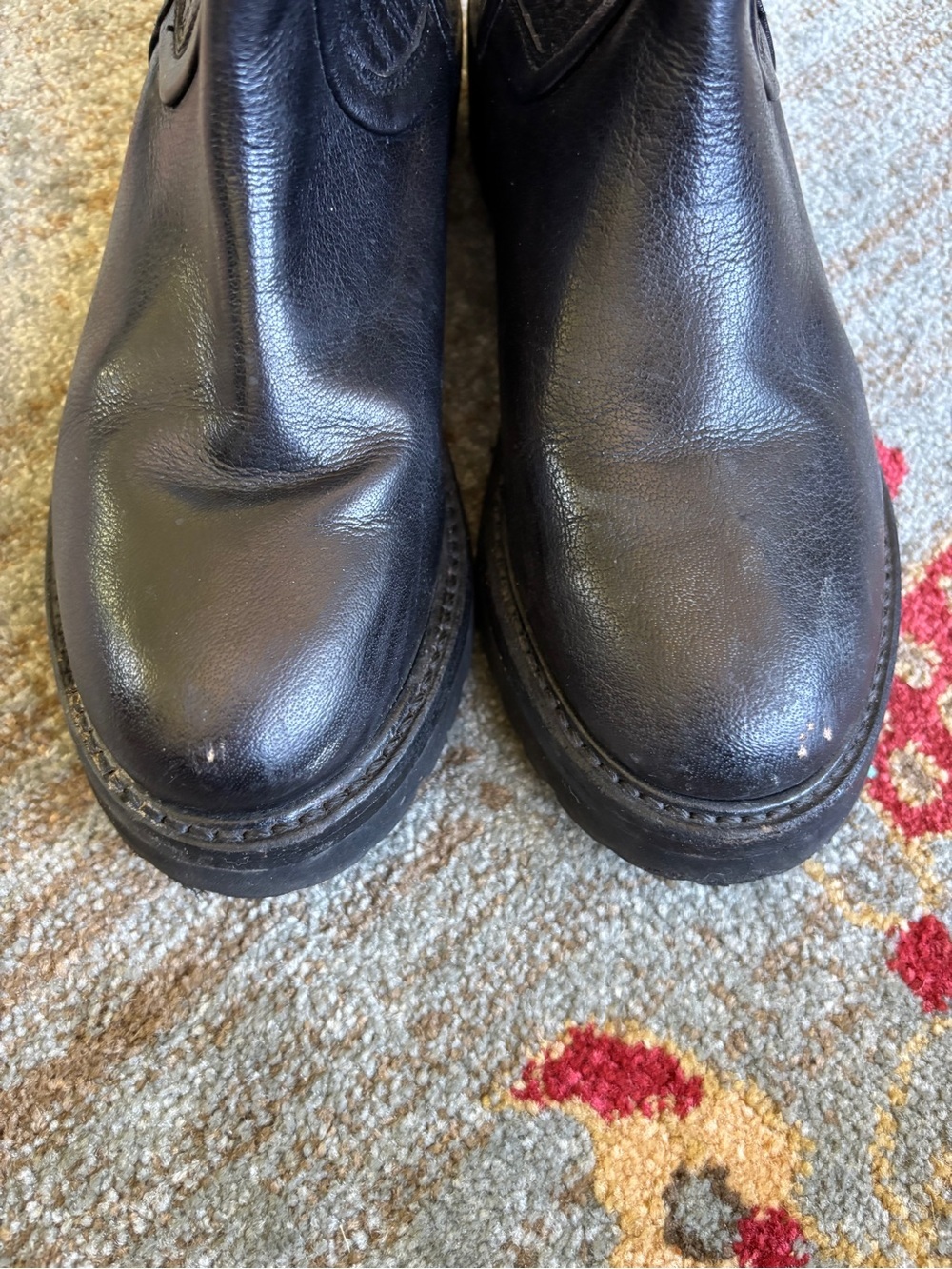 Frye ella leather moto boot womens 6.5 black - Picture 4 of 7